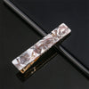 Women's Long Acetate Hair Clip Retro Sculpted Side Barrette With Leopard And Marble Pattern