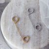 Women's Long Chain Earrings Copper Inlaid Zircon Geometric Electroplated