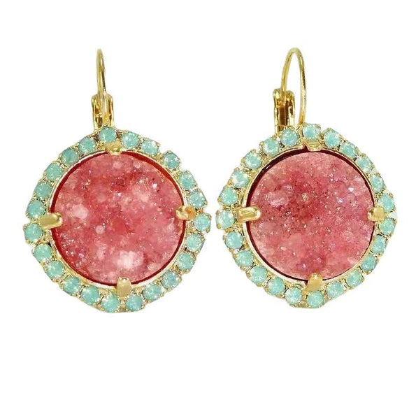 Women's Long Constellation Drop Earrings Electroplated Alloy Geometric Jewelry With Sparkling Accents In A Retro Celestial Style