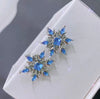 Women's Long Constellation Drop Earrings Electroplated Alloy Geometric Jewelry With Sparkling Accents In A Retro Celestial Style