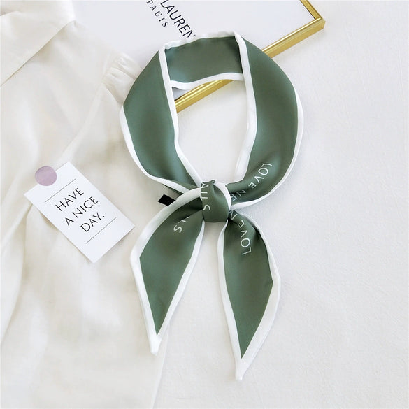 Women's Long Decorative Silk Scarf Ribbon Tie For Bag Handle Wrapping Shirt Matching And Neck Tie Accent