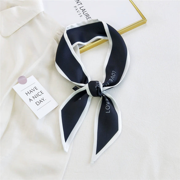 Women's Long Decorative Silk Scarf Ribbon Tie For Bag Handle Wrapping Shirt Matching And Neck Tie Accent