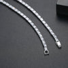 Women's Long Geometric Copper Necklace With Zircon Inlay Electroplated Fashion Jewelry Wholesale