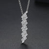 Women's Long Geometric Pendant Necklace With Copper And Zircon Electroplated Fashion Jewelry