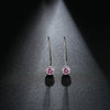 Women's Long Geometric Zircon Fishhook Earrings In Electroplated Copper Fashion Statement Ear Jewelry Wholesale