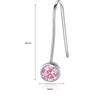 Women's Long Geometric Zircon Fishhook Earrings In Electroplated Copper Fashion Statement Ear Jewelry Wholesale