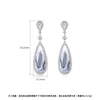 Women's Long Geometric Zircon Wedding Earrings Electroplated Copper Microinlay Dangle Earrings For Bridal Wear