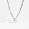 Women's Love Heartshaped Pendant Clavicle Chain With Coarse Regular Chain Copper Material Electroplated Platinum 18K Gold Geometry Styling