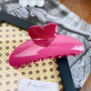 Women's Love Style Plastic And Resin Handmade Hair Shark Clip Hair Accessories
