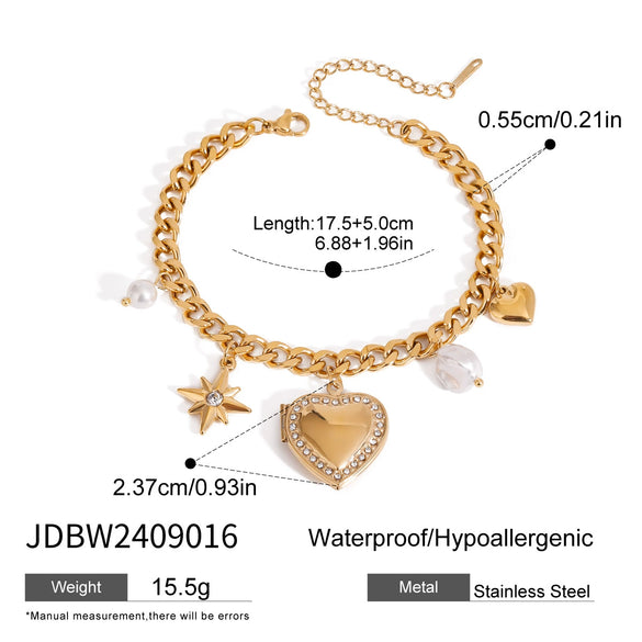 Women's Love Titanium Steel Bracelet With Geometric Design Electroplated Light Luxury High End Jewelry