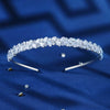 Women's Lovely Zircon Flower Headband With Fairy Inspired Geometric Plaid Inlay Details