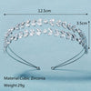 Women's Lovely Zircon Flower Headband With Fairy Inspired Geometric Plaid Inlay Details