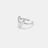 Women's Loving Heart Opening Adjustable Copper Ring With Electroplating In Geometric Design