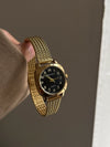 Women's Luxury Alloy And Stainless Steel Round Dial Watch With Mesh Band