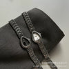 Women's Luxury Alloy Case Snake Chain Watch With Ordinary Glass Mirror And Special Shape Dial