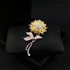 Women's Luxury Alloy Sunflower Brooch With Electroplating