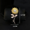 Women's Luxury Alloy Sunflower Brooch With Electroplating