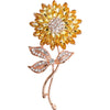Women's Luxury Alloy Sunflower Brooch With Electroplating