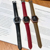 Women's Luxury Barrelshaped Quartz Watch Alloy Case Genuine Leather Strap Stainless Steel Buckle Mineral Reinforced Glass Mirror