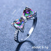 Women's Luxury Bow Zircon Copper Ring Sweet Cool Style