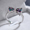 Women's Luxury Bow Zircon Copper Ring Sweet Cool Style