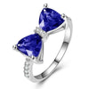 Women's Luxury Bow Zircon Copper Ring Sweet Cool Style
