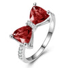 Women's Luxury Bow Zircon Copper Ring Sweet Cool Style