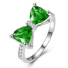 Women's Luxury Bow Zircon Copper Ring Sweet Cool Style