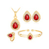 Women's Luxury Compact Diamond Shaped Quartz Watch Set With Stainless Steel Strap And Alloy Case