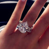 Women's Luxury Copper Zircon Water Drop Ring Jewelry