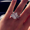Women's Luxury Copper Zircon Water Drop Ring Jewelry