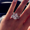 Women's Luxury Copper Zircon Water Drop Ring Jewelry