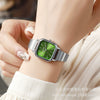 Women's Luxury Fashion Square Dial Alloy Case Iron Band Quartz Watch