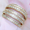 Women's Luxury Geometric Copper Ring Inlaid With Zircon