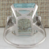 Women's Luxury Geometric Metal Ring With Topaz And Sapphire Style Diamond Look Fashion Jewelry Wholesale