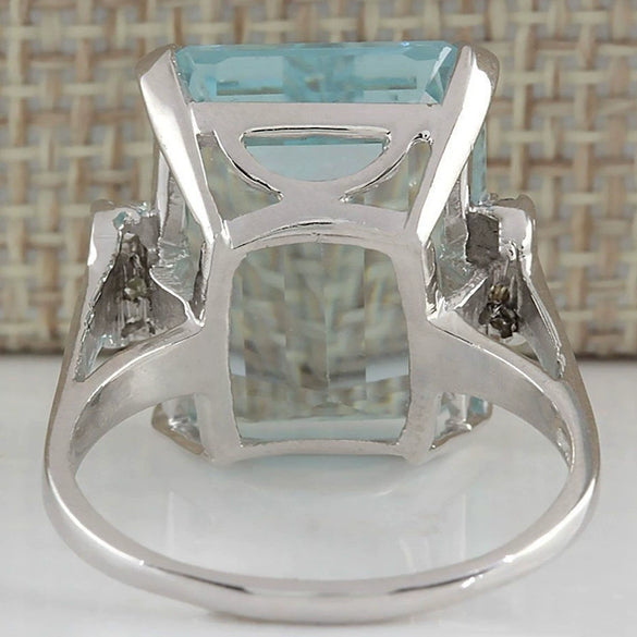 Women's Luxury Geometric Metal Ring With Topaz And Sapphire Style Diamond Look Fashion Jewelry Wholesale