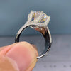 Women's Luxury Group Inlaid Ring Copper Zircon Elegant Geometric Style