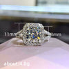 Women's Luxury Imitation Topaz Engagement Ring Copper Zircon Geometric