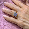 Women's Luxury Imitation Topaz Engagement Ring Copper Zircon Geometric