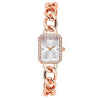 Women's Luxury Leisure Style Quartz Watch With Alloy Case Stainless Steel Strap Square Dial