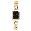 Women's Luxury Leisure Style Quartz Watch With Alloy Case Stainless Steel Strap Square Dial