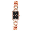 Women's Luxury Leisure Style Quartz Watch With Alloy Case Stainless Steel Strap Square Dial