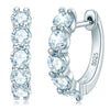 Women's Luxury Moissanite Earrings In S925 Sterling Silver With Geometric Style