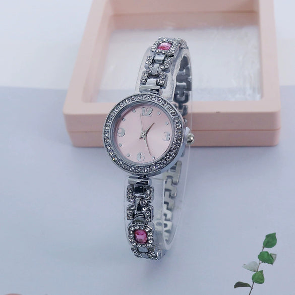 Women's Luxury Quartz Bracelet Watch Alloy Round Diamond