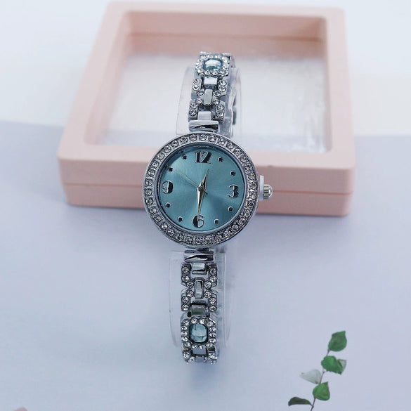 Women's Luxury Quartz Bracelet Watch Alloy Round Diamond