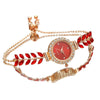 Women's Luxury Quartz Round Alloy Bracelet Watch With Mineral Strengthened Glass Mirror And Jewelry Buckle