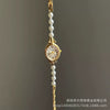 Women's Luxury Quartz Watch With Natural Freshwater Pearl Stainless Steel Strap Alloy Case Rose Gold Buckle And Round Dial