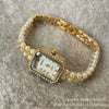 Women's Luxury Retro Bracelet Watch With Oval Dial Metal Case And Fine Steel Strap