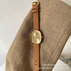 Women's Luxury Retro Bracelet Watch With Oval Dial Metal Case And Fine Steel Strap