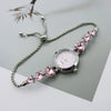 Women's Luxury Retro Round Alloy And Stainless Steel Bracelet Watch